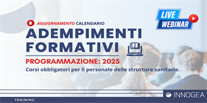 Innogea: aggiornamento Calendario Live Webinar “Adempimenti formativi – 2025"